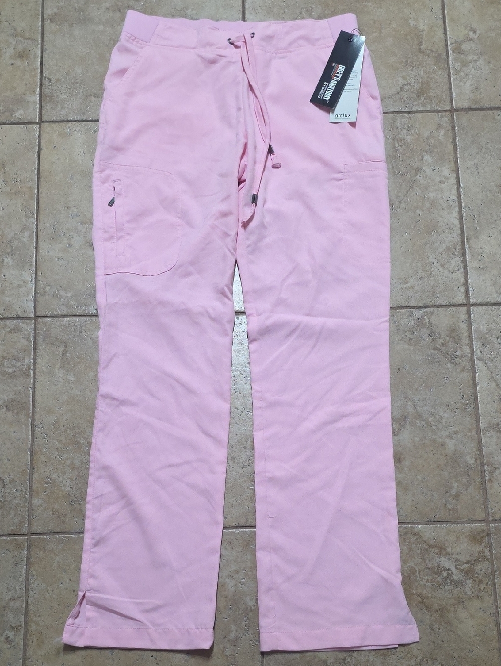 Grey's Anatomy Pink Drawstring Scrub Pants